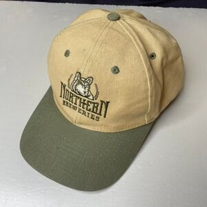 Northern‎ Breweries Embroidered Baseball Cap Tan Green Mens Adjustable